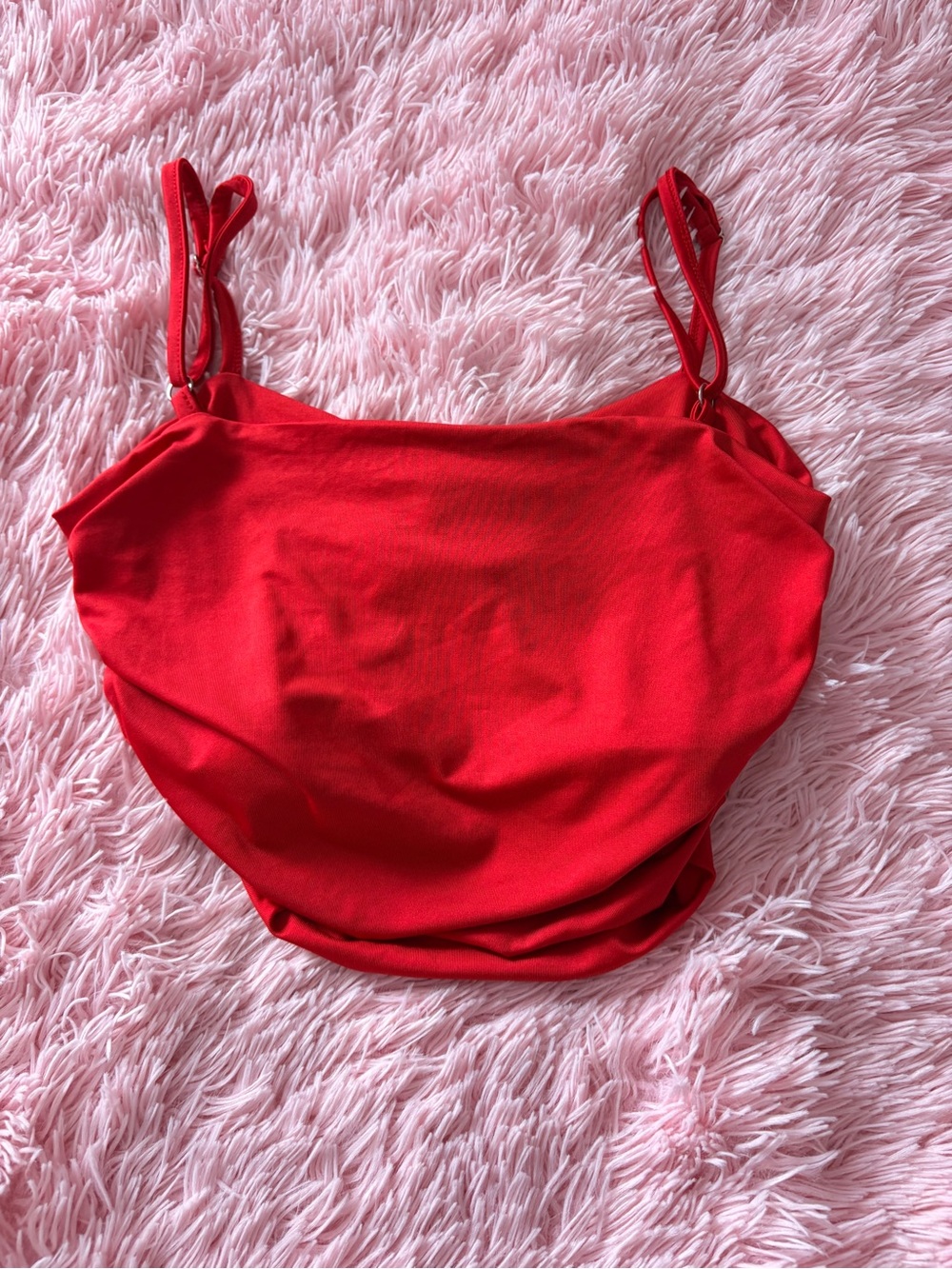 Red Women's Cami Tank Top - Sleek Spaghetti Strap
